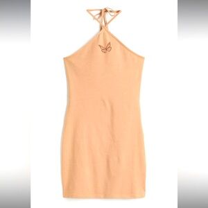 H&M Divided Halter Neck Bodycon Dress with Butterfly